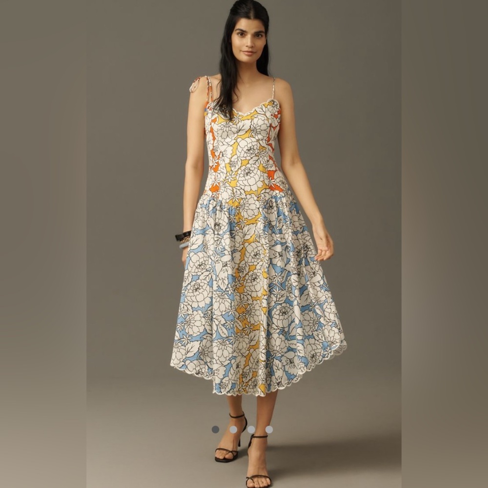FARM Rio Multicolor Floral Midi Dress NWT!